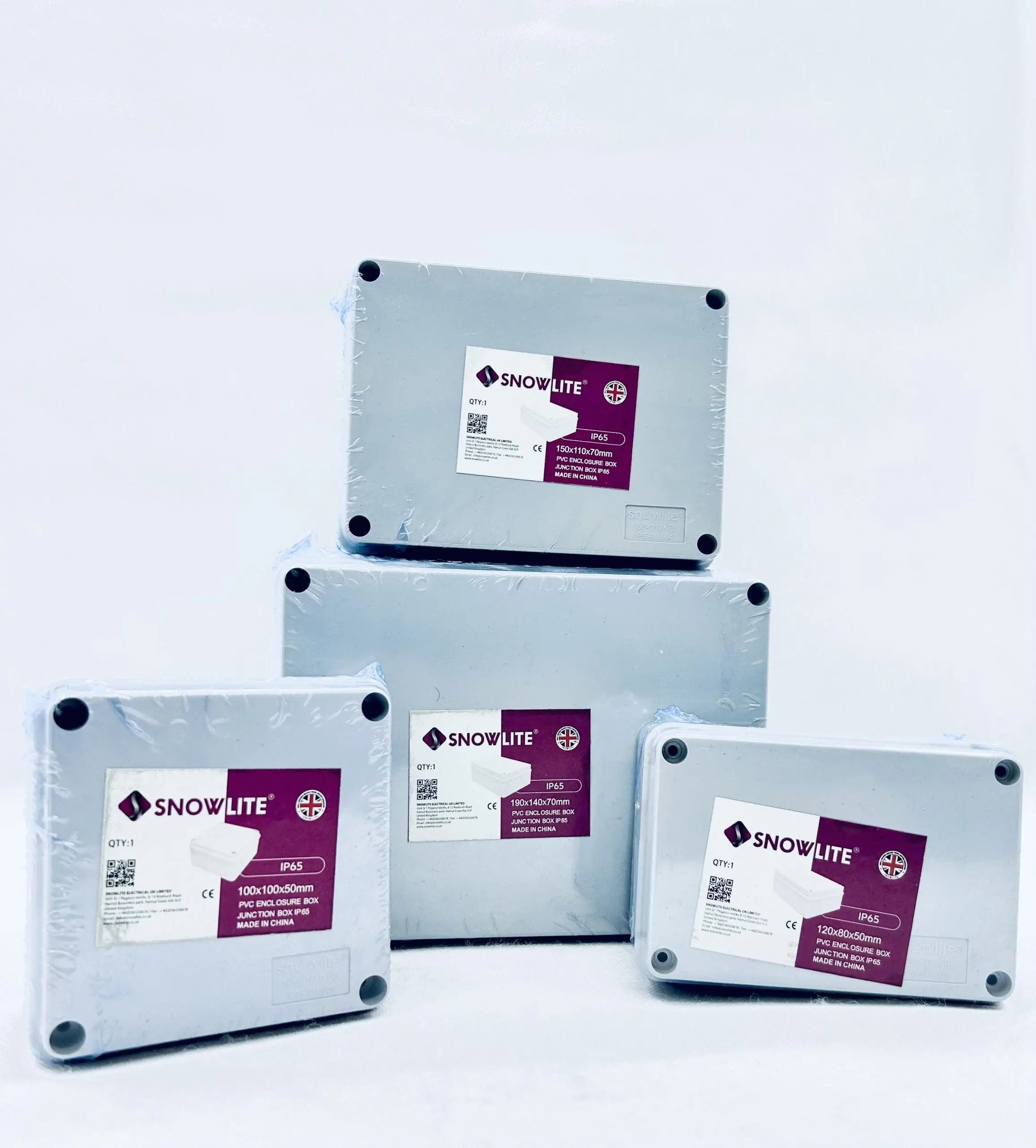 SNOWLITE 100 X 100 X 50 PVC Junction Box IP65