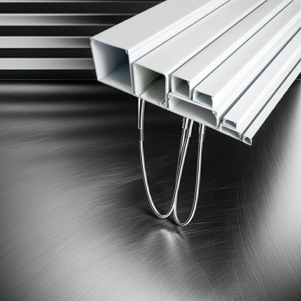 SNOWLITE 16x16mm Self Adhesive White PVC Trunking