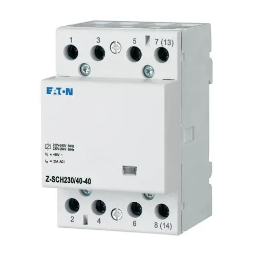 EATON Installation contactor, 230VAC/50Hz, 4N/O, 40A, 3HP