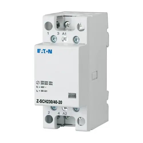 EATON Installation contactor, 230VAC/50Hz, 2N/O, 40A, 3HP
