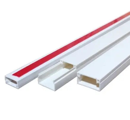 SNOWLITE 38x25 mm Self Adhesive White PVC Trunking